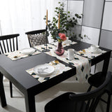 Gold Marbling square Splicing Table Flag And Table Mat Suit Sharp angle - LeobonZone