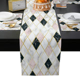 Gold Marbling square Splicing Table Flag And Table Mat Suit - LeobonZone