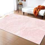 Pink Marble Granite Texture Right Angle Felt Rugs - LeobonZone