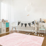 Pink Marble Granite Texture Right Angle Felt Rugs - LeobonZone
