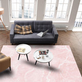 Pink Marble Granite Texture Right Angle Felt Rugs - LeobonZone