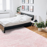 Pink Marble Granite Texture Right Angle Felt Rugs - LeobonZone