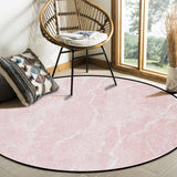 Pink Marble Granite Texture Circular Felt Carpets - LeobonZone