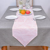 Pink Marble Granite Texture Table Runner Place Mats Sharp Angle - LeobonZone