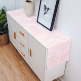 Pink Marble Granite Texture Table Runner Place Mats - LeobonZone