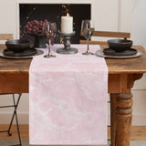 Pink Marble Granite Texture Table Runner Place Mats - LeobonZone