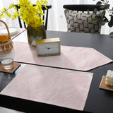 Pink Marble Granite Texture Table Flag And Table Mat Suit Sharp angle - LeobonZone