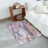 Pink Marble light color pattern stone Leather Doormat - LeobonZone