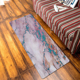 Pink Marble light color pattern stone Leather Doormat - LeobonZone