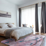Pink Marble light color pattern stone Sponge Rillet Rubber Rugs - LeobonZone