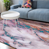 Pink Marble light color pattern stone Sponge Rillet Rubber Rugs - LeobonZone