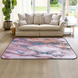 Pink Marble light color pattern stone Sponge Rillet Rubber Rugs - LeobonZone
