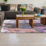 Pink Marble light color pattern stone Sponge Rillet Rubber Rugs - LeobonZone