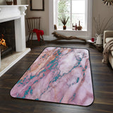 Pink Marble light color pattern stone Sponge Rillet Rubber Rugs - LeobonZone