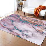 Pink Marble light color pattern stone Right Angle Felt Rugs - LeobonZone