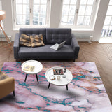Pink Marble light color pattern stone Right Angle Felt Rugs - LeobonZone