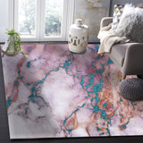 Pink Marble light color pattern stone Right Angle Felt Rugs