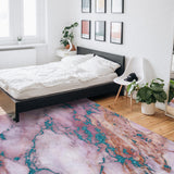 Pink Marble light color pattern stone Right Angle Felt Rugs - LeobonZone