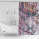 Pink Marble light color pattern stone Waterproof Durable Shower Curtain - LeobonZone