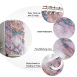 Pink Marble light color pattern stone Waterproof Durable Shower Curtain - LeobonZone