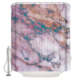 Pink Marble light color pattern stone Waterproof Durable Shower Curtain - LeobonZone