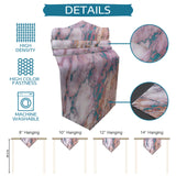 Pink Marble light color pattern stone Table Runner Place Mats Sharp Angle - LeobonZone