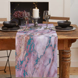Pink Marble light color pattern stone Table Runner Place Mats - LeobonZone