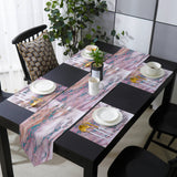 Pink Marble light color pattern stone Table Flag And Table Mat Suit Sharp angle - LeobonZone