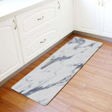 Grey Marble light color pattern stone Leather Doormat - LeobonZone
