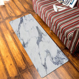 Grey Marble light color pattern stone Leather Doormat - LeobonZone