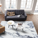 Grey Marble light color pattern stone Right Angle Felt Rugs - LeobonZone