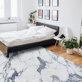 Grey Marble light color pattern stone Right Angle Felt Rugs - LeobonZone