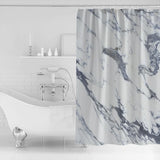 Grey Marble light color pattern stone Waterproof Durable Shower Curtain - LeobonZone
