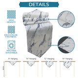 Grey Marble light color pattern stone Table Runner Place Mats Sharp Angle - LeobonZone