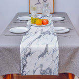 Grey Marble light color pattern stone Table Runner Place Mats - LeobonZone