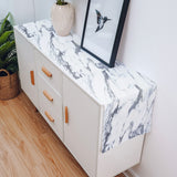 Grey Marble light color pattern stone Table Runner Place Mats - LeobonZone