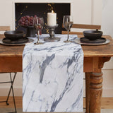 Grey Marble light color pattern stone Table Runner Place Mats - LeobonZone