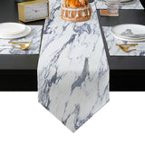 Grey Marble light color pattern stone Table Flag And Table Mat Suit Sharp angle - LeobonZone