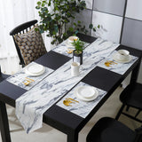 Grey Marble light color pattern stone Table Flag And Table Mat Suit Sharp angle