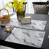 Grey Marble light color pattern stone Table Flag And Table Mat Suit - LeobonZone