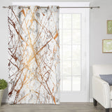 Marble golden crack pattern window curtains - LeobonZone