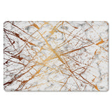 Marble golden crack pattern Leather Doormat - LeobonZone