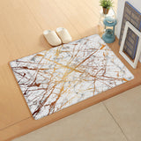 Marble golden crack pattern Leather Doormat - LeobonZone