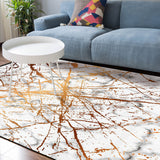 Marble golden crack pattern Sponge Rillet Rubber Rugs - LeobonZone