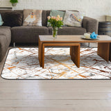 Marble golden crack pattern Sponge Rillet Rubber Rugs - LeobonZone