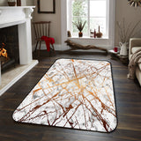 Marble golden crack pattern Sponge Rillet Rubber Rugs - LeobonZone