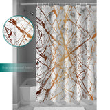 Marble golden crack pattern Waterproof Durable Shower Curtain - LeobonZone
