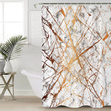 Marble golden crack pattern Waterproof Durable Shower Curtain - LeobonZone