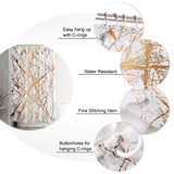 Marble golden crack pattern Waterproof Durable Shower Curtain - LeobonZone