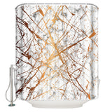 Marble golden crack pattern Waterproof Durable Shower Curtain - LeobonZone